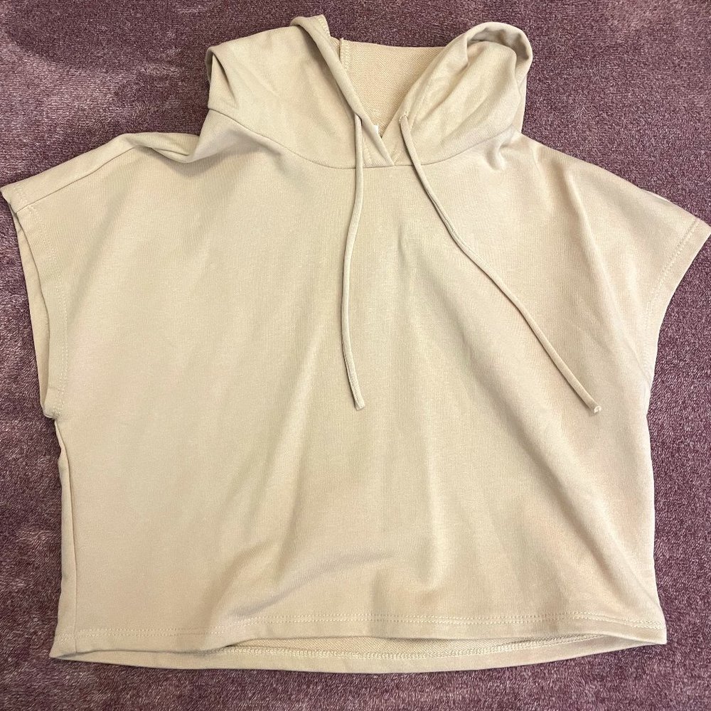 12th tribe cropped brown hoodie NWT size L